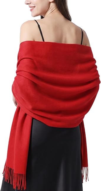 RIIQIICHY Shawl Wraps for Women Winter Scarf for Cold Weather Wedding Pashmina Wrap Warm Scarves Gifts