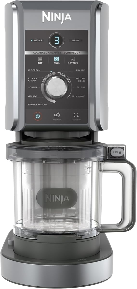Ninja CREAMi Deluxe 11 in 1 Ice Cream and Frozen Maker NC501EU Silver