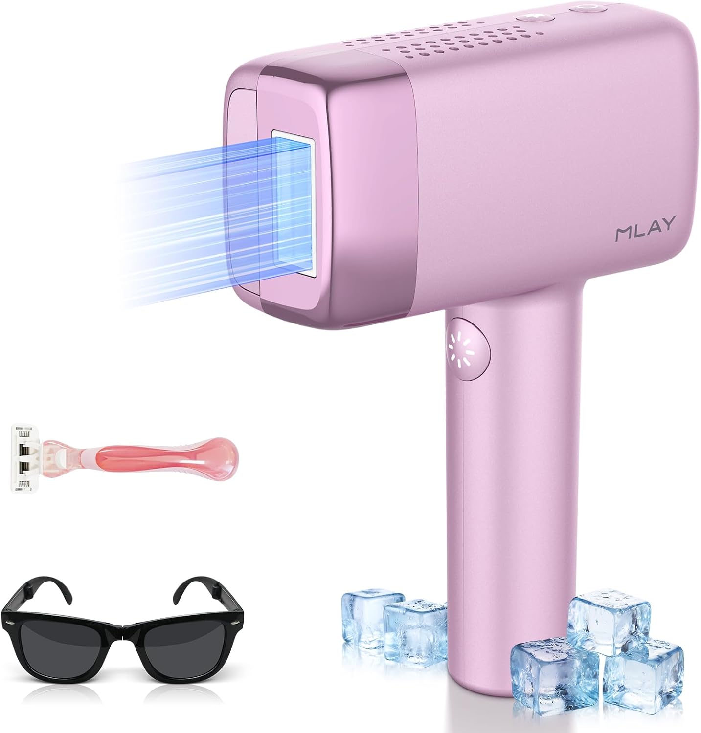 IPL Hair Removal Devices with 0.5 Seconds  Flash Fast Light Performance Ice Function Painless Laser Hair Removal Max 20J & Automatic Flash Hair Removal Devices for Legs Bikini Armpits