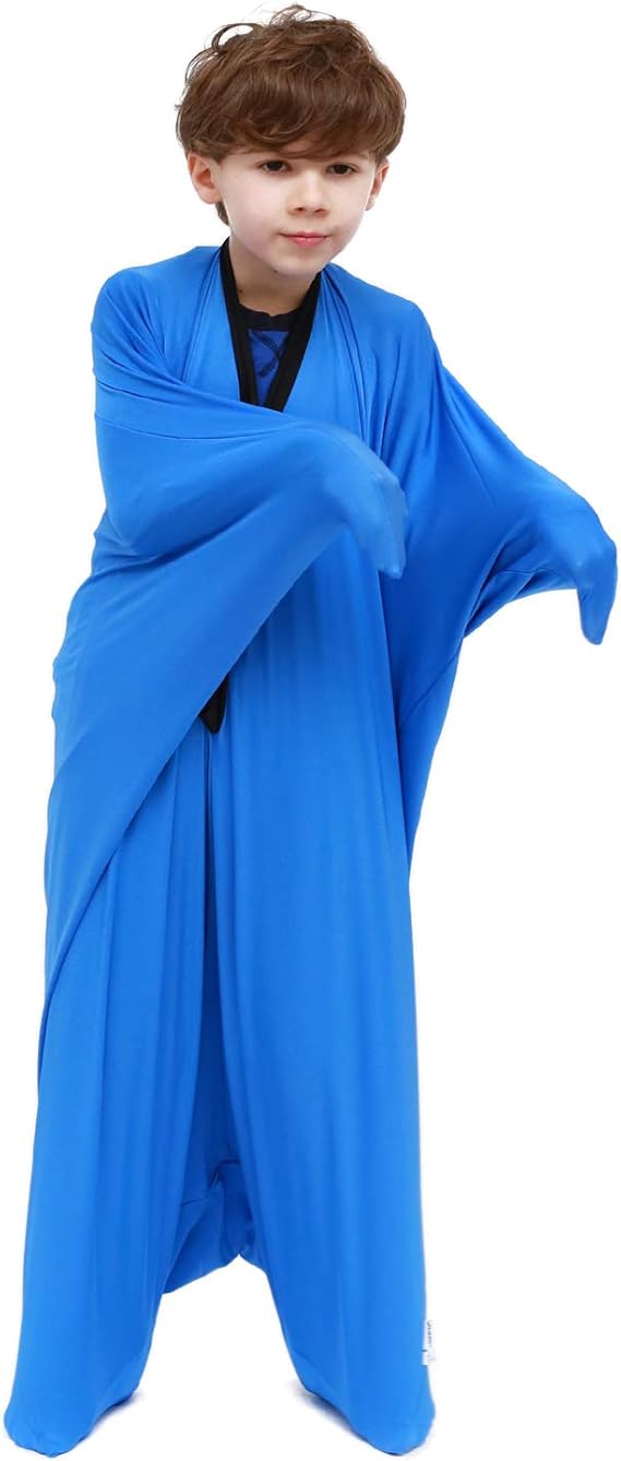 SANHO Dynamic Movement Sensory Body sock, Large,9-12 years old,56''HX28''W,Good for Height:52"-61",Updated Version,Blue