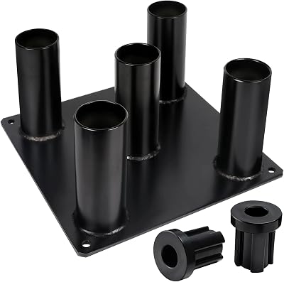 Eapele Barbell Storage Holder for 1 and 2 Olympic Bars EZ-Bars Trap Bars 5 Bars