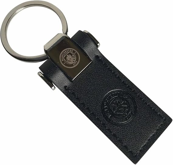 MANCHESTER CITY FC Leather Keyring, Keyrings, Sports, Gift