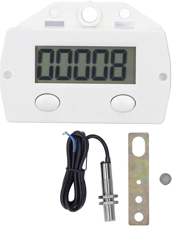 Jadeshay Magnetic Induction Digital Counter, Anti-Shock Metal Sensor Counter for Accurate Industrial Machine Tool Counting