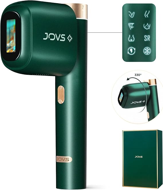 JOVS Laser Hair Removal, IPL Hair Removal for Women and Men, 37F Painless Sapphire Ice-Cooling Tech, 6 Modes for Whole Body Hair Removal Device, 2 in 1 Skin Rejuvenation, 330 Rotation