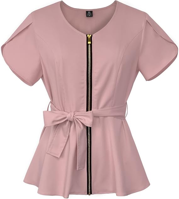 niaahinn Scurb Top for Women Multi-Color Workwear Medical Nurse Uniform T-Shirt