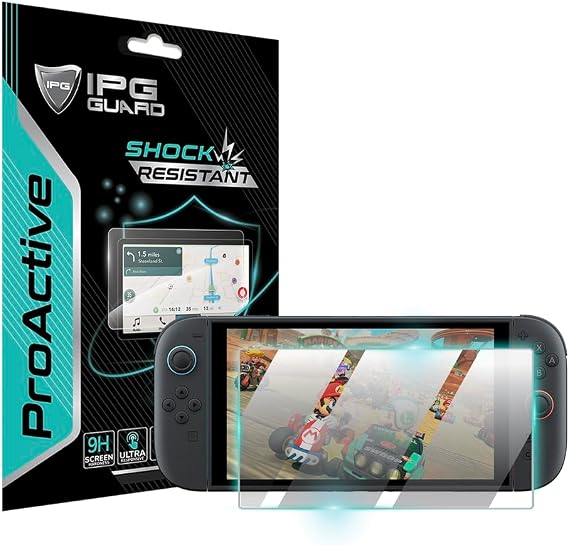 Nintendo Switch 2 7.9 Inch Ekran için 9H Nano IPG ProActive Ekran Koruyucu, Pürüzsüz Cam Bitiş, Ultra Duyarlı Dokunmatik Hassasiyet, Darbeye Dayanıklı