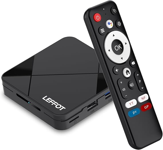 Android 14.0 TV Box 2026, LEFFOT 4K Ultra HD Home Streaming Device for TV