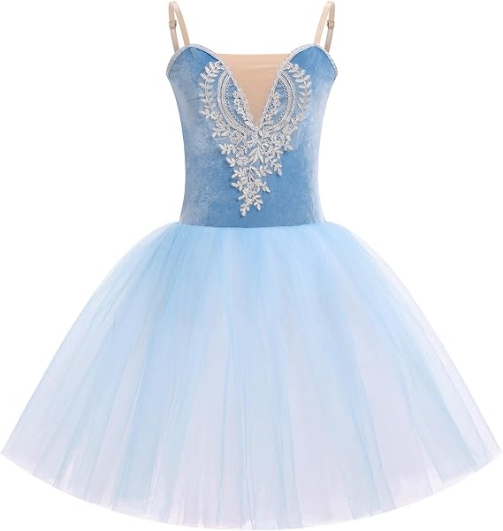 Ballet Leotard for Women Swan Lake Costume Floral Print Professional Ballerina Tulle Tutu Dance Dress