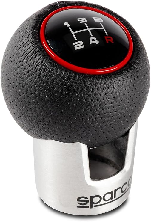 Sparco Manual Gear Shift Knob Lazio Black/Red Universal