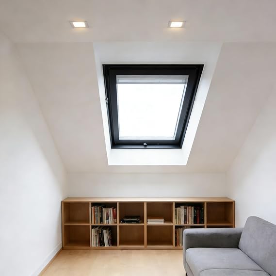 Roof Window Skylight Basement Daylighting Door Multi-Angle Roof Viewing, Rooftop Attic Hatch Lid Well Covers, Roof Hatch with Double-Layer Tempered Glass Customizable(23"x41"/58.4x104.1cm)