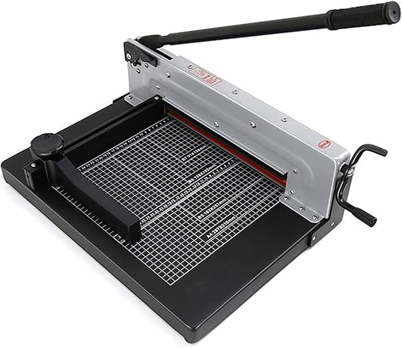 Paper Cutter Heavy Duty Commercial Paper Cutter, Heavy Duty Guillotine Paper Cutter with Gridlines, 400 Sheets Stack Paper Trimmer, Paper Thickness 40mm, Metal Base for 40-315mm Paper Cutting