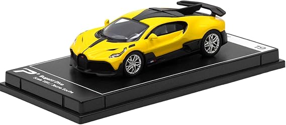 PosterCars - 1:64 Scale Bugatti Divo Jaune Soufre Yellow Hypercar League Collection No.19
