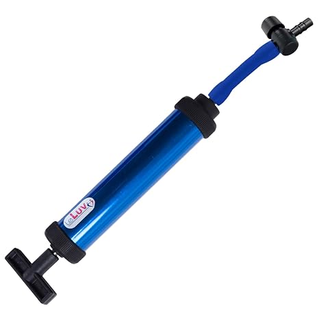 LeLuv Aero Handheld Vacuum Pump with 2" Hose and Quick-Release Valve, Blue