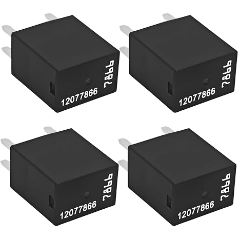 4Pcs 12077866 5-Pin 12V Automotive Relay - Replacement for 5810-0202, 7866, Compatible with Buick, Cadillac, GMC