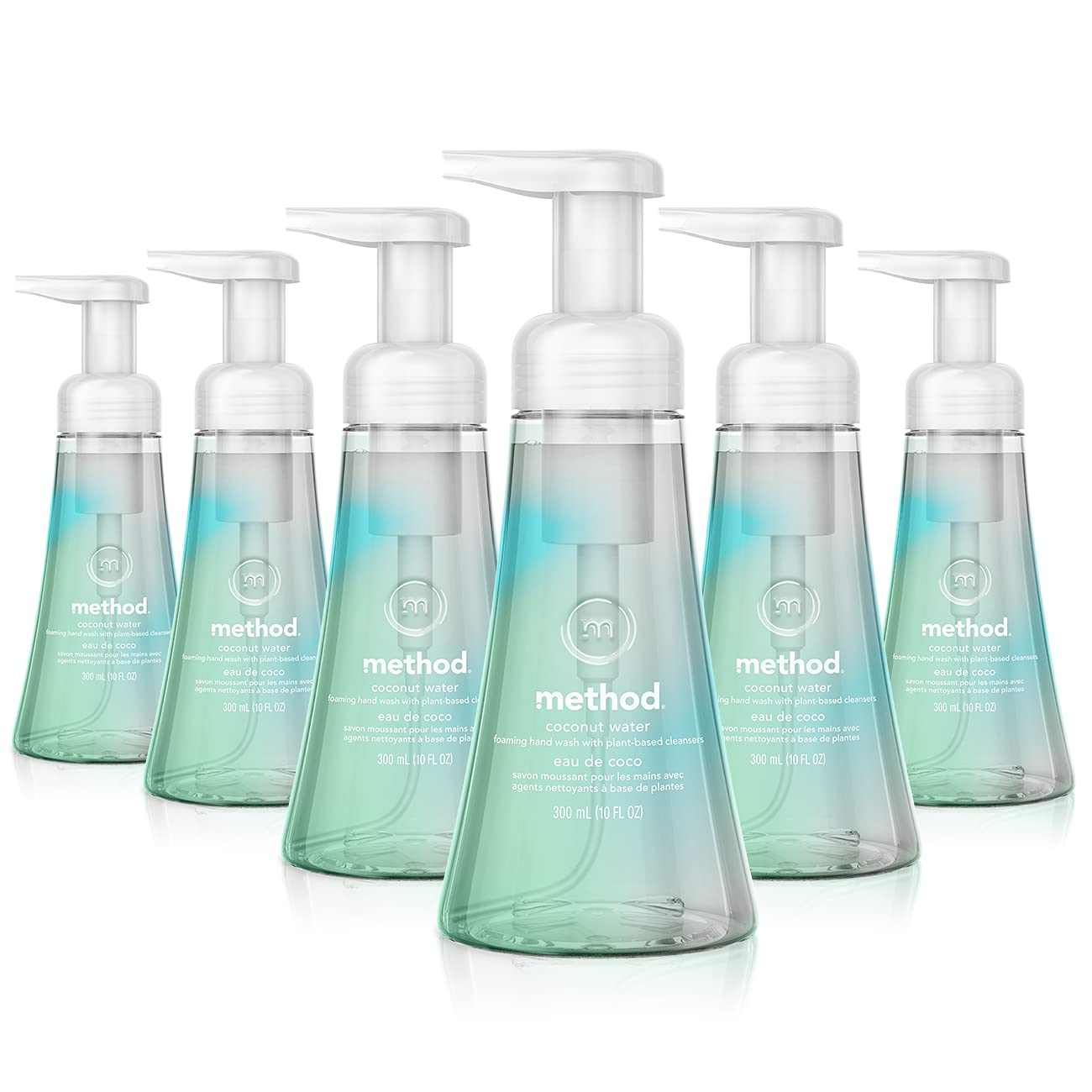 Method Foaming Hand Soap, Coconut Water, Biodegradable Formula, 10 fl oz Pack of 6