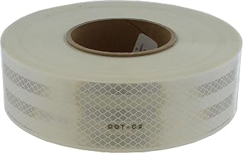 2" x 12' Roll 3M Diamond Grade Conspicuity Solid White Reflective Safety Tape 983-10
