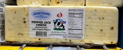 James Farm Loaf Pepper Jack Cheese 5lb