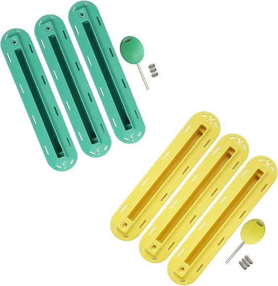 AQUBONA 3pcs/Set Single Tri Fins Box, Surfboard Fin Box Set with Screws Key, Surfing SUP Screw Surfboard Surf Fins Plugs Set, Paddle Board Fin Replacement, Multiple Colour