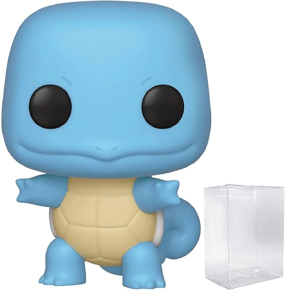 Pokemon: Squirtle Pop! Vinyl Figure (Bundled with Compatible Box Protector Case), Multicolor, 3.75 inches