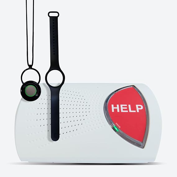Bay Alarm Medical SOS Home Cellular - 4G Medical Alert System - Call to Activate - 24/7 Emergency Button with Automatic Fall Detection Option for Seniors - Panic Button for Seniors
