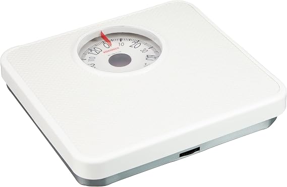 Soehnle Tempo Analogue Bathroom Scales, White Mechanical Weight Scale, Weighing Scales Body Weight to 130 kg. Weight Shown in KG only
