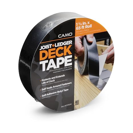 Camo Deck Joist Tape, 1-5/8" x 65', Butyl Flashing Tape 0375010