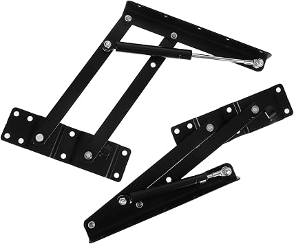 2pcs Folding Coffee Table Lifting Mechanism Hydraulic Spring Hinge for Dual-use Dining and Coffee Tables Cold-Rolled Space-efficient Storage