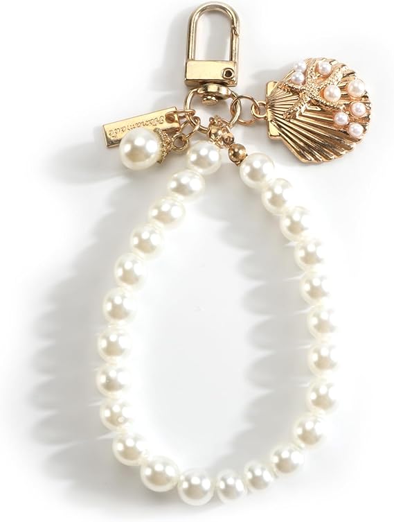 Pearl Keychain Love Pearl Keychians Car Keychain Wristlet Keychains Pearls Keycharm Accessories