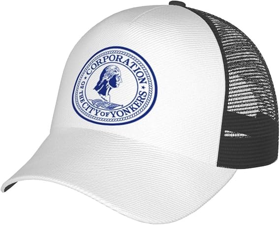 Breathable Flag of Yonkers, New York Baseball Cap for Men Women Hats Adjustable Curved Brim Mesh Snapback Trucker Hat Black