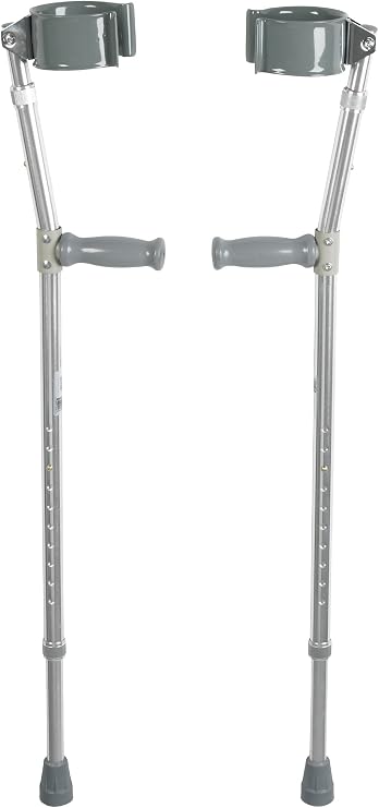 Drive Medical Forearm Crutch, Gray, Adult (10403)