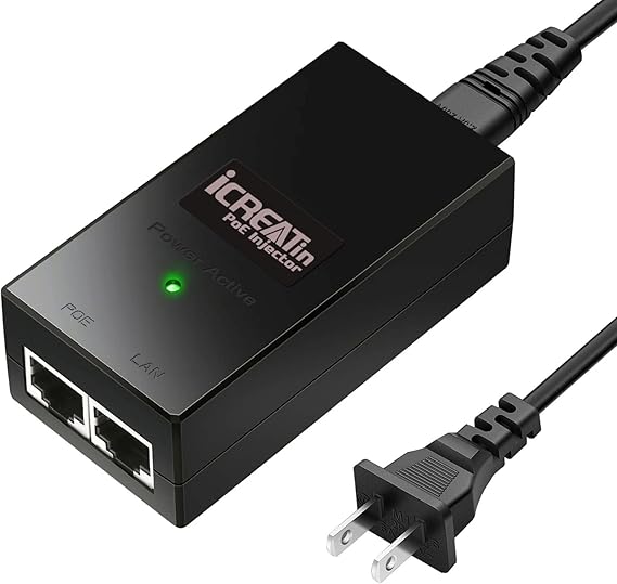 Gigabit PoE Injector Adapter, PoE+ Injector 30W, IEEE 802.3af/at Replace for Ubiquiti U6 AP U6-LR, U6-LITE & U6-PRO U-POE-at POE-48-24W-G,TP-Link TL-POE160S TL-POE150S, TL-PoE4824G, TRENnet TPE-115GI