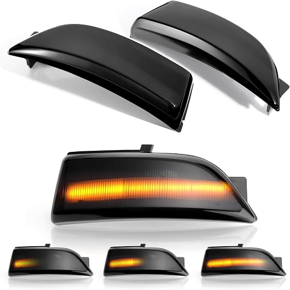LED Dynamic Mirror Indicator Turn Signal Fit for Ford Ranger T6 | Fit for Raptor and Wildtra 2012-2019 Dynamic Sequential Indicator, Rearview Wing Mirror Light, Amber Yellow Color 1 Pair