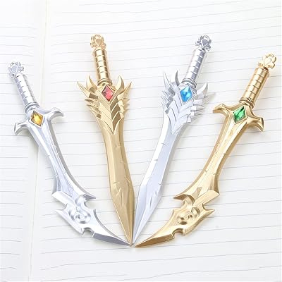 Demon king Gemstone Sword Shape Roller Ball Pens Gel Ink Ballpoint Pen Rollerball Pen for Business School and office Use 10