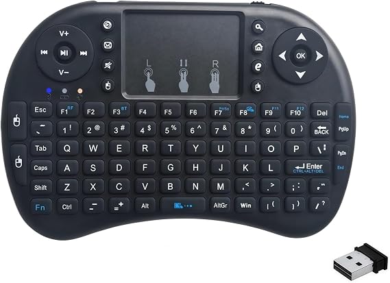 i8 2.4G Mini Wireless Keyboard, Air Mouse Portable Combo with Touchpad Mouse for Android TV Box/Smart TV/Windows PC/HTPC/Pad/Xbox/Tablet/Projector:i8 no Backlit