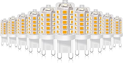 BUBO G9 LED Bulb 2700K Soft White 430 Lumens, 3W Equivalent 40W T4 G9 Halogen Replacement, 360Beam Angle 120V Non-Dimmable No-Flicker G9 Light Bulbs for Crystal Chandelier Lighting, 10 Pack