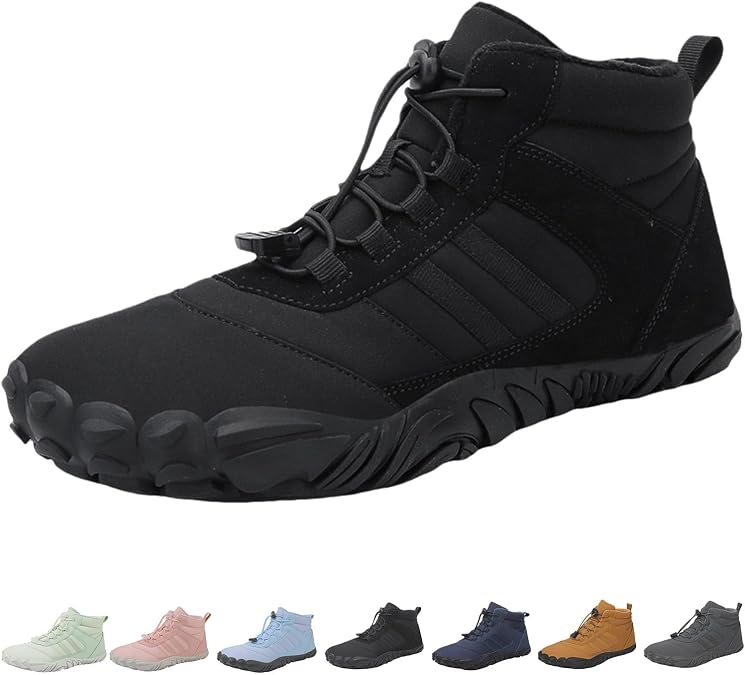 Grounded Barefoot Footwear for Women Men Neuropathy, Hike Barefoot Shoes for Women Men, Winter Barefoot Shoes Wide Toe Non-Slip Boots