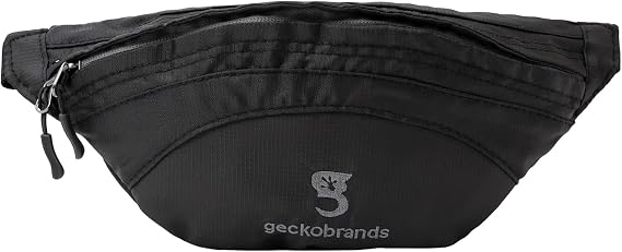 geckobrands Boost Waist Pack Lightweight, Adjustable, and Water-Resistant Fanny Pack for Running, Biking, and Outdoor Activities