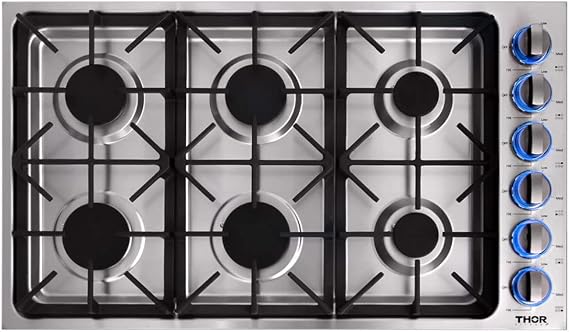 THOR Kitchen Professional 36-inch Cooktop/Rangetop in Stainless Steel - Model TGC3601