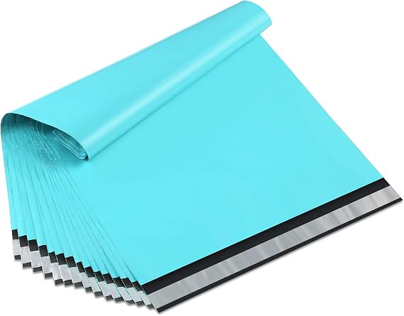 UCGOU Poly Mailers 12x15.5 Inch Teal 100 Pack Medium Shipping Bags #5 Strong Thick Mailing Envelopes Self Sealing Adhesive Waterproof and Tear Proof Boutique Packaging Postal for Clothing | Self Seal Adhesive Waterproof Tear Proof Mailers Poly Bags Strong Mailing Envelopes Packing for Clothes Books Accessories
