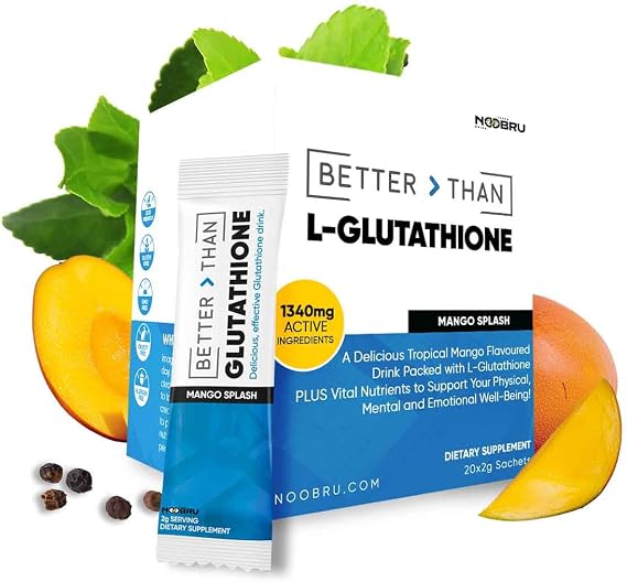 NoobruTM - Better Than - Glutathione - Advanced Antioxidant Supplement for Cellular Detox, Immune Support, and Energy Fast-Acting Glutathione Support