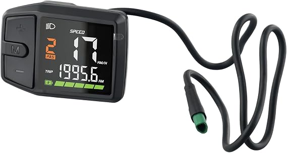Ebike UART/CAN Protocol Display for Motors, Two Protocols Supported, Ebike Display Meter Control Panel E-Bike Computer Display(CAN)