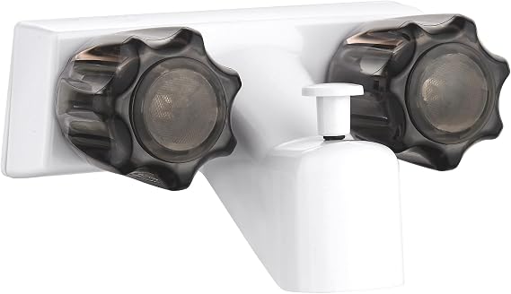 RV Shower Faucet, 4RV Shower Replacement Valve Diverter with Hot/Cold Dual Levers Handles for Recreational Vehicle, Motor Home, Travel Trailer, Camper