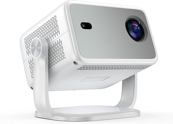 4K Projector with Officially-Licensed APPs, Smart Projector with WiFi and Bluetooth, Native 1080P Home Theater Projector, Auto Focus/Keystone, 360 Rotation Proyector for Bedroom/Home Theater/Outdoor