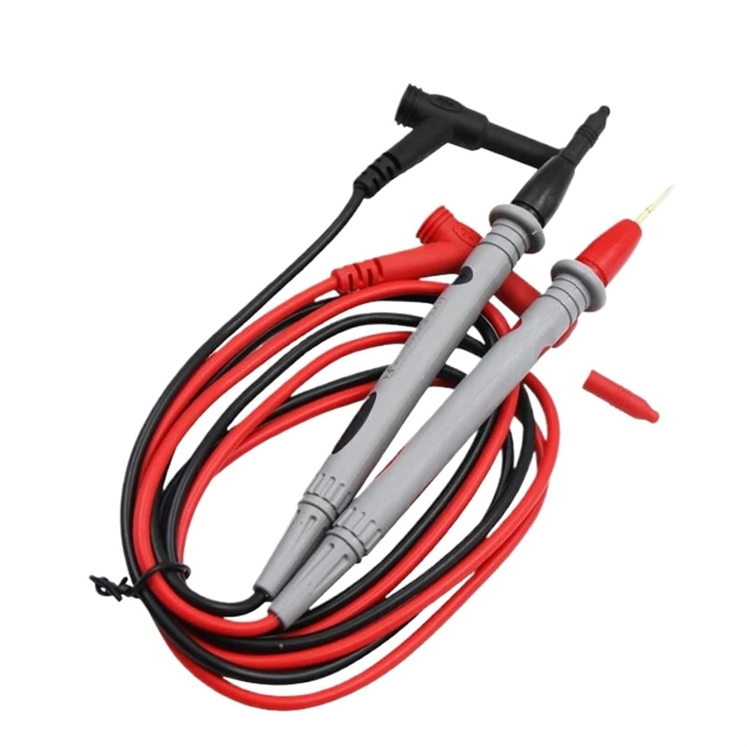 1 Pair Multimeter Test Leads - 1000V 10A Probes - Digital Meter Testing Wires - Compatible with Electrical Tools - 1M Cable for Circuit Measurement (Black Red)