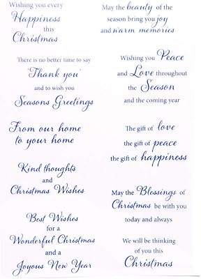 Arbuya Merry Christmas Happy New Year Happy Birthday Verses Phrase Rubber Stamps Clear Stamps for Christmas Card Making Decoration and DIY Scrapbooking Rubber Stamps for Crafts