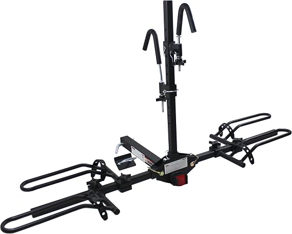 MaxxHaul Platform Bike Rack for 2 Bikes - Hitch Mounted Tray Carrier for SUV, Van, Truck - Adjustable Tire Cradles & Foam Padded Hooks - Fits 2" Class III & IV Hitches (50027)