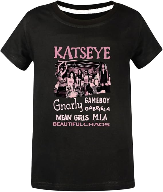 KATSEYE Girls T-Shirt Cotton Short Sleeved Summer Fans Kids Fashion Top Tee Music Graphic Round Neck Clothes