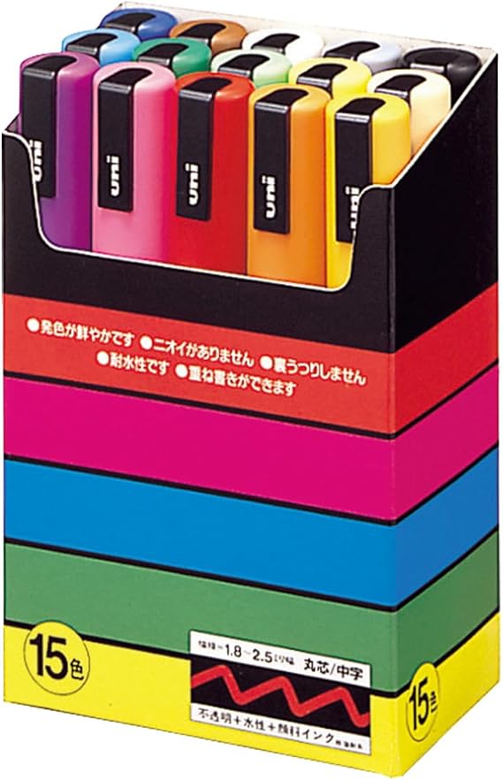 Uni-Ball uni POSCA PC-5M, 15 pcs