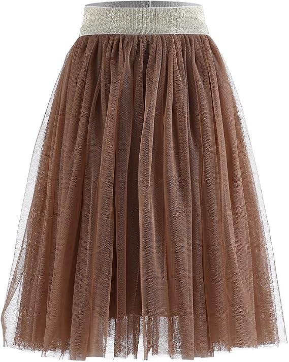 Toddler Baby Girl's Tutu A Line Knee Length Tulle Layered Long Party Skirt for Little Big Girls 1T-16T
