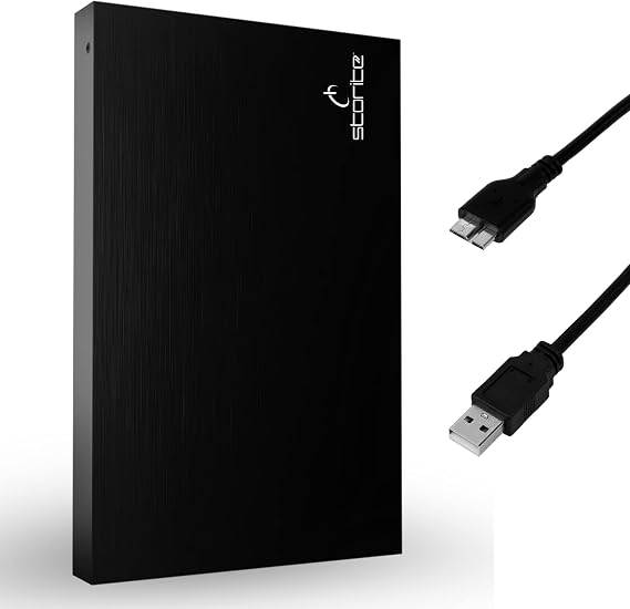 Storite 2.5 Inch Portable External Hard Drive, Black, USB 3.0, 500GB
